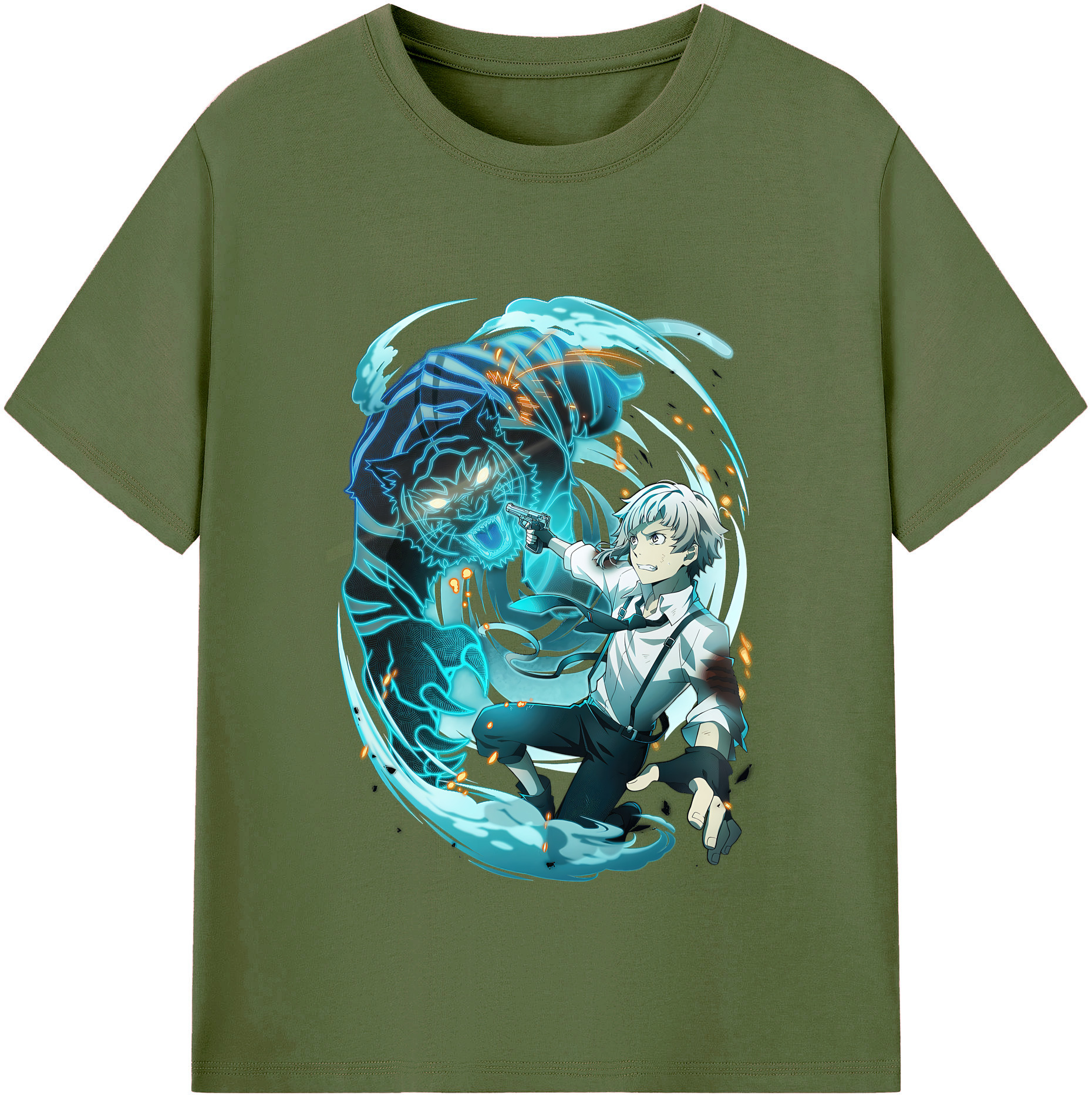（画像用） 文豪ストレイドッグス Bungo Stray Dogs 綿100％半袖Tシャツ（フロントプリント）